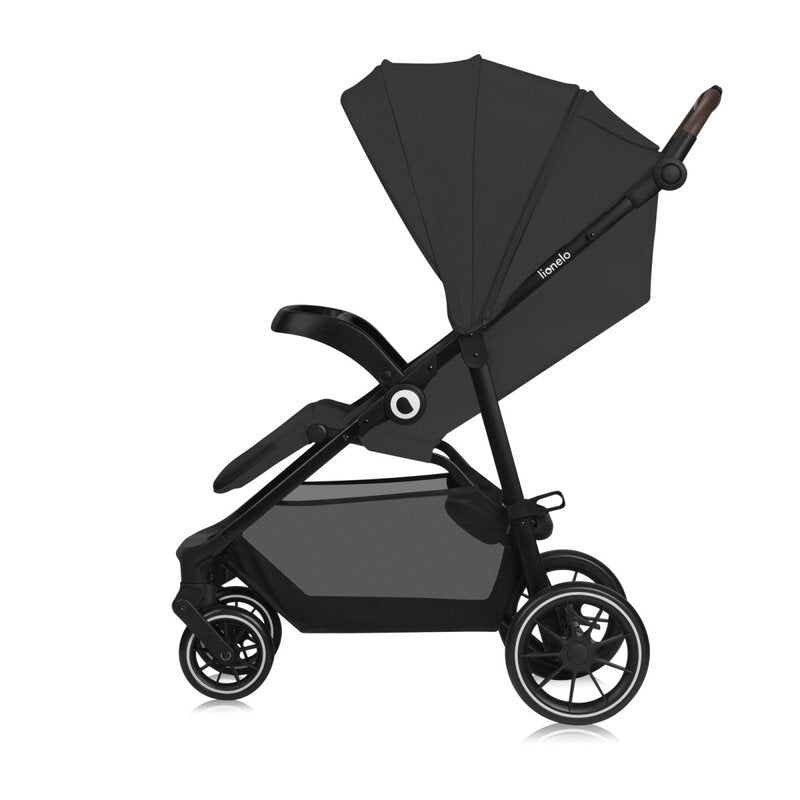 Carucior sport, Lionelo, Emma One, Cu tavita, Suport pahar, Plasa de tantari, Roti EVA, Maner reglabil, Pana la 22 kg, 6 luni+, Conform cu EN1888-1, Gri - gogobaby.ro