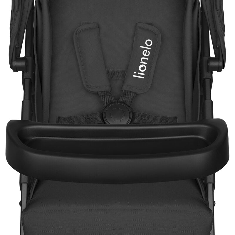 Carucior sport, Lionelo, Emma One, Cu tavita, Suport pahar, Plasa de tantari, Roti EVA, Maner reglabil, Pana la 22 kg, 6 luni+, Conform cu EN1888-1, Gri - gogobaby.ro