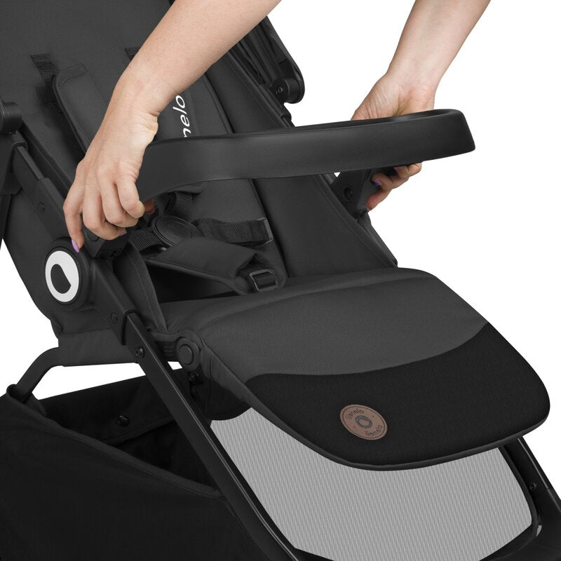 Carucior sport, Lionelo, Emma One, Cu tavita, Suport pahar, Plasa de tantari, Roti EVA, Maner reglabil, Pana la 22 kg, 6 luni+, Conform cu EN1888-1, Gri - gogobaby.ro