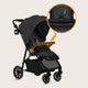 Carucior sport, Lionelo, Emma One, Cu tavita, Suport pahar, Plasa de tantari, Roti EVA, Maner reglabil, Pana la 22 kg, 6 luni+, Conform cu EN1888-1, Gri