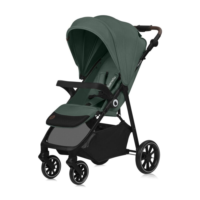 Carucior sport, Lionelo, Emma One, Cu tavita, Suport pahar, Plasa de tantari, Roti EVA, Maner reglabil, Pana la 22 kg, 6 luni+, Conform cu EN1888-1, Verde - gogobaby.ro