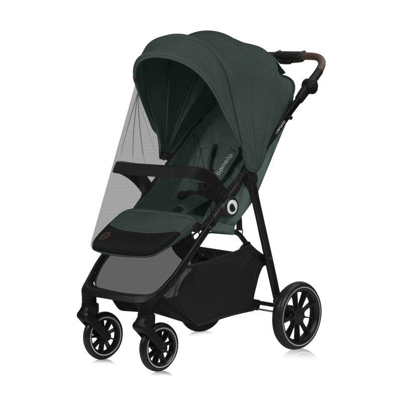 Carucior sport, Lionelo, Emma One, Cu tavita, Suport pahar, Plasa de tantari, Roti EVA, Maner reglabil, Pana la 22 kg, 6 luni+, Conform cu EN1888-1, Verde - gogobaby.ro