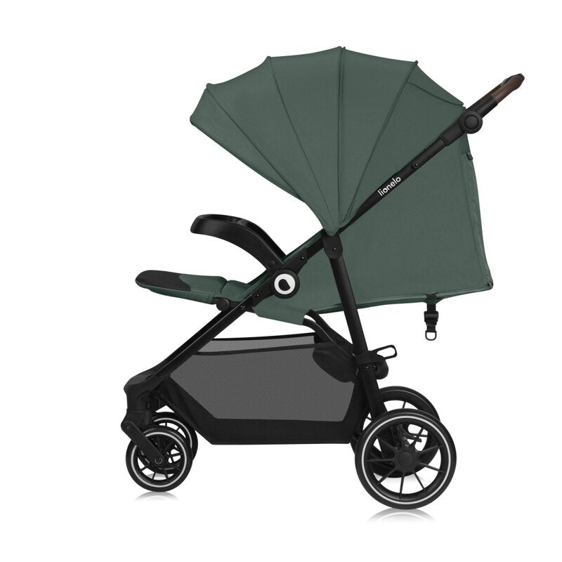 Carucior sport, Lionelo, Emma One, Cu tavita, Suport pahar, Plasa de tantari, Roti EVA, Maner reglabil, Pana la 22 kg, 6 luni+, Conform cu EN1888-1, Verde - gogobaby.ro