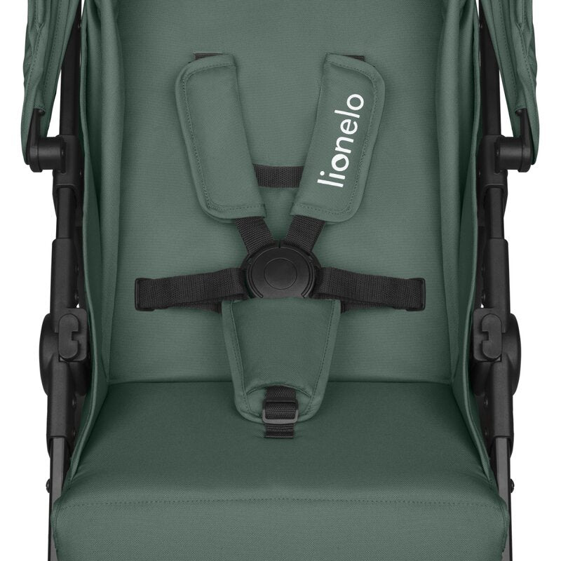 Carucior sport, Lionelo, Emma One, Cu tavita, Suport pahar, Plasa de tantari, Roti EVA, Maner reglabil, Pana la 22 kg, 6 luni+, Conform cu EN1888-1, Verde