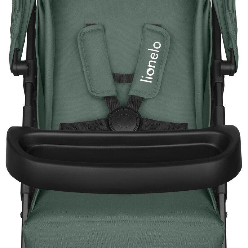 Carucior sport, Lionelo, Emma One, Cu tavita, Suport pahar, Plasa de tantari, Roti EVA, Maner reglabil, Pana la 22 kg, 6 luni+, Conform cu EN1888-1, Verde - gogobaby.ro