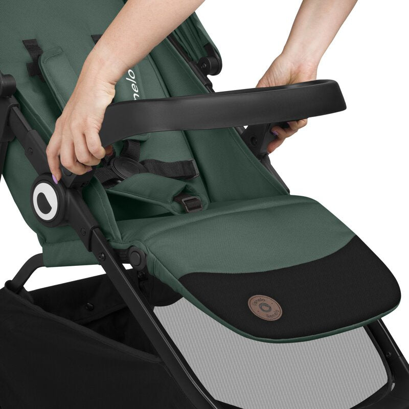 Carucior sport, Lionelo, Emma One, Cu tavita, Suport pahar, Plasa de tantari, Roti EVA, Maner reglabil, Pana la 22 kg, 6 luni+, Conform cu EN1888-1, Verde - gogobaby.ro