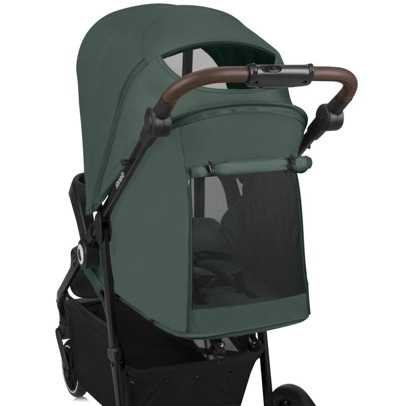 Carucior sport, Lionelo, Emma One, Cu tavita, Suport pahar, Plasa de tantari, Roti EVA, Maner reglabil, Pana la 22 kg, 6 luni+, Conform cu EN1888-1, Verde - gogobaby.ro