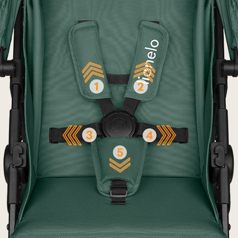 Carucior sport, Lionelo, Emma One, Cu tavita, Suport pahar, Plasa de tantari, Roti EVA, Maner reglabil, Pana la 22 kg, 6 luni+, Conform cu EN1888-1, Verde - gogobaby.ro