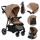 Carucior sport, Lionelo, Emma One, Cu tavita, Suport pahar, Plasa de tantari, Roti EVA, Maner reglabil, Pana la 22 kg, 6 luni+, Conform cu EN1888-1, Bej