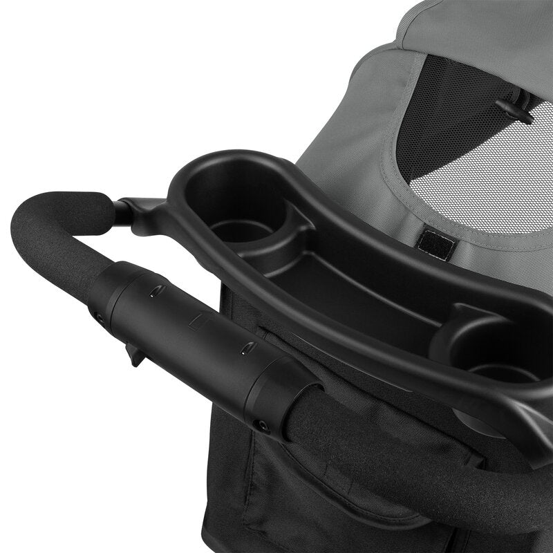 Carucior sport, Lionelo, Emma Plus, Cu tavita, 2 Suporturi pentru pahar, Geanta accesorii, Conform cu standardul european de securitate EN1888-1, Gri - gogobaby.ro