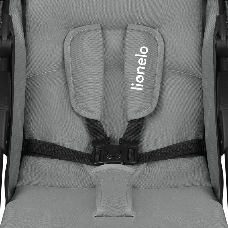 Carucior sport, Lionelo, Emma Plus, Cu tavita, 2 Suporturi pentru pahar, Geanta accesorii, Conform cu standardul european de securitate EN1888-1, Gri - gogobaby.ro