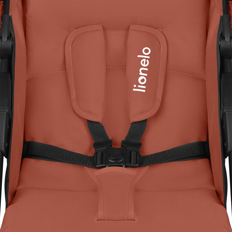 Carucior sport, Lionelo, Emma Plus, Cu tavita, 2 Suporturi pentru pahar, Geanta accesorii, Conform cu standardul european de securitate EN1888-1, Roz - gogobaby.ro
