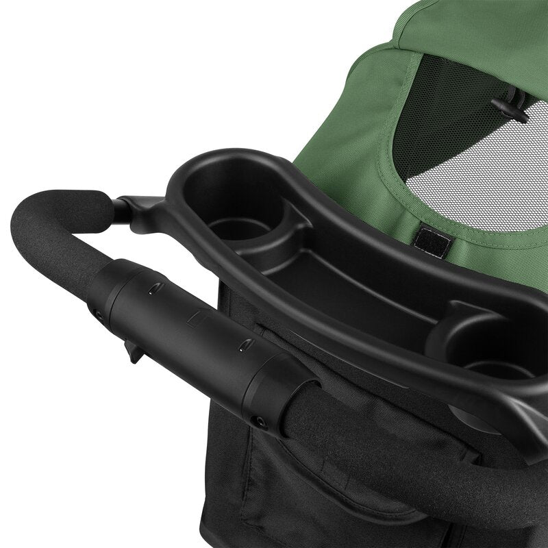 Carucior sport, Lionelo, Emma Plus, Cu tavita, 2 Suporturi pentru pahar, Geanta accesorii, Conform cu standardul european de securitate EN1888-1, Verde - gogobaby.ro