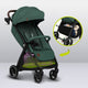 Carucior sport, Lionelo, Ingrid, Capotina impermeabila cu filtru UPF50+, Pana la 22 Kg, Spatar reglabil in 3 pozitii, Include suport pahar si plasa de tantari, Sistem pentru pliere automata, 6 luni+, Verde