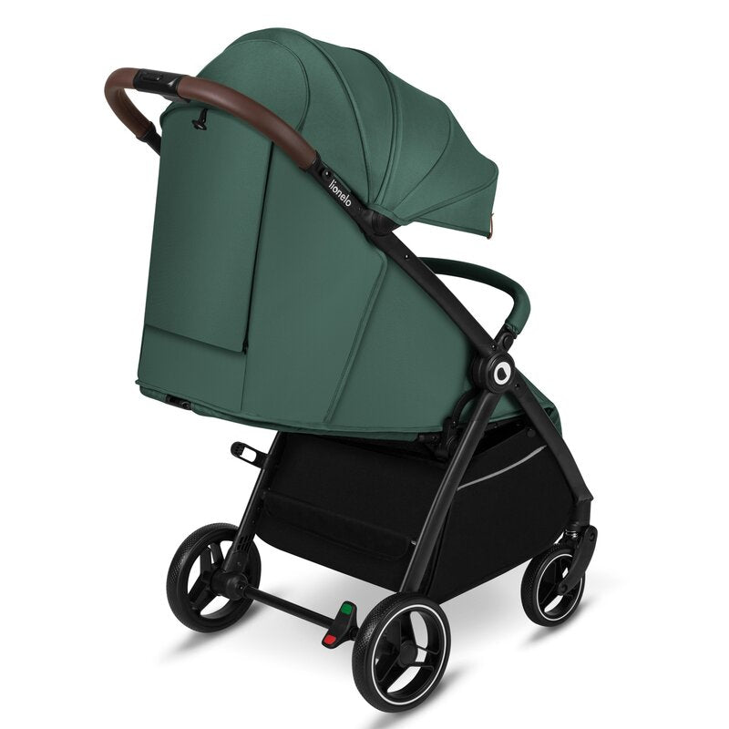 Carucior sport, Lionelo, Ingrid, Capotina impermeabila cu filtru UPF50+, Pana la 22 Kg, Spatar reglabil in 3 pozitii, Include suport pahar si plasa de tantari, Sistem pentru pliere automata, 6 luni+, Verde - gogobaby.ro