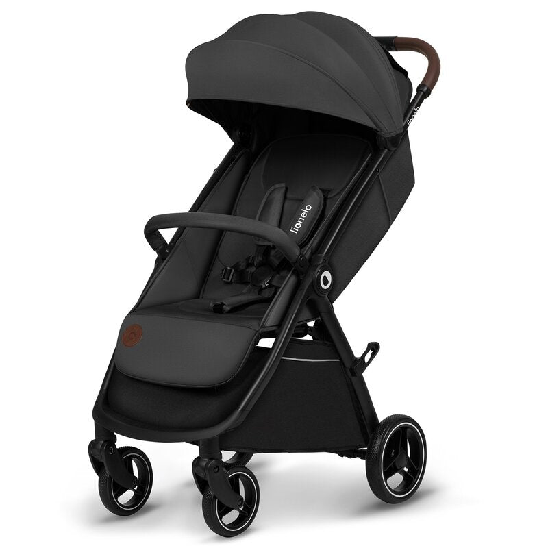Carucior sport, Lionelo, Ingrid, Capotina impermeabila cu filtru UPF50+, Pana la 22 Kg, Spatar reglabil in 3 pozitii, Include suport pahar si plasa de tantari, Sistem pentru pliere automata, 6 luni+, Gri