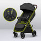 Carucior sport, Lionelo, Ingrid, Capotina impermeabila cu filtru UPF50+, Pana la 22 Kg, Spatar reglabil in 3 pozitii, Include suport pahar si plasa de tantari, Sistem pentru pliere automata, 6 luni+, Gri