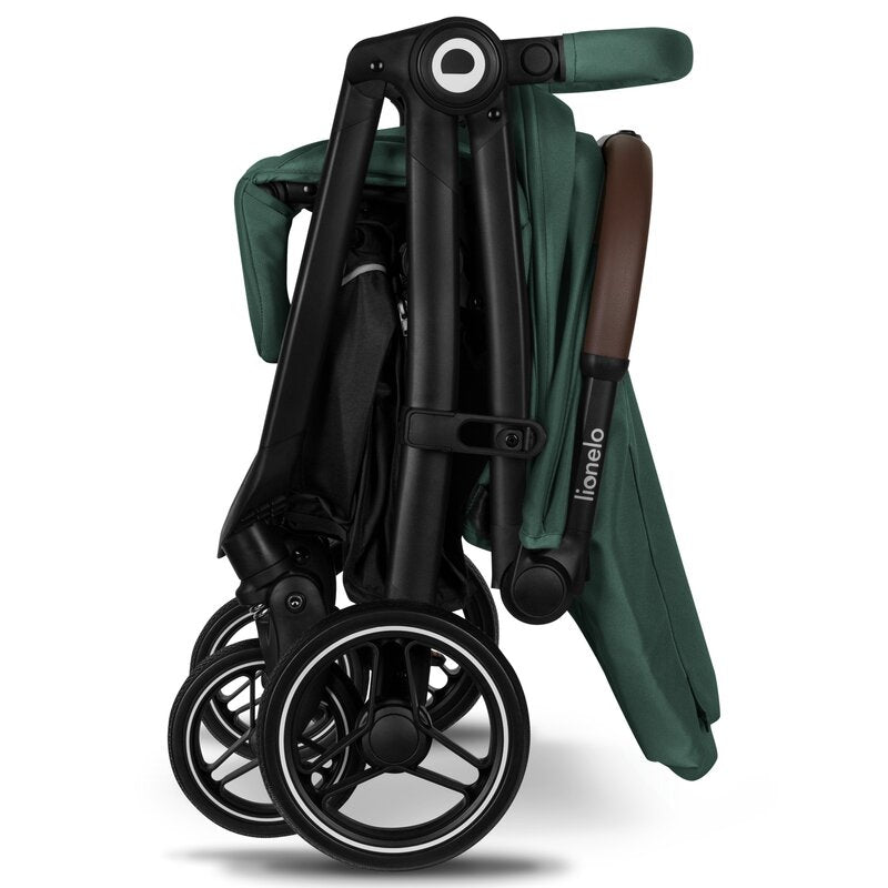 Carucior sport, Lionelo, Ingrid, Capotina impermeabila cu filtru UPF50+, Pana la 22 Kg, Spatar reglabil in 3 pozitii, Include suport pahar si plasa de tantari, Sistem pentru pliere automata, 6 luni+, Verde - gogobaby.ro