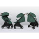 Carucior sport, Lionelo, Ingrid, Capotina impermeabila cu filtru UPF50+, Pana la 22 Kg, Spatar reglabil in 3 pozitii, Include suport pahar si plasa de tantari, Sistem pentru pliere automata, 6 luni+, Verde