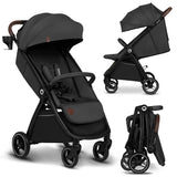 Carucior sport, Lionelo, Ingrid, Capotina impermeabila cu filtru UPF50+, Pana la 22 Kg, Spatar reglabil in 3 pozitii, Include suport pahar si plasa de tantari, Sistem pentru pliere automata, 6 luni+, Gri