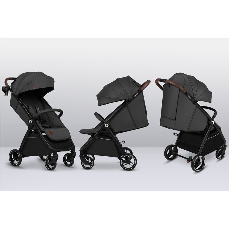Carucior sport, Lionelo, Ingrid, Capotina impermeabila cu filtru UPF50+, Pana la 22 Kg, Spatar reglabil in 3 pozitii, Include suport pahar si plasa de tantari, Sistem pentru pliere automata, 6 luni+, Gri