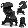 Carucior sport, Lionelo, Ingrid, Capotina impermeabila cu filtru UPF50+, Pana la 22 Kg, Spatar reglabil in 3 pozitii, Include suport pahar si plasa de tantari, Sistem pentru pliere automata, 6 luni+, Gri