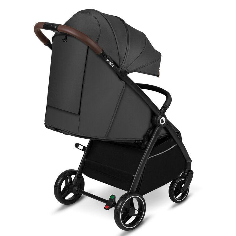 Carucior sport, Lionelo, Ingrid, Capotina impermeabila cu filtru UPF50+, Pana la 22 Kg, Spatar reglabil in 3 pozitii, Include suport pahar si plasa de tantari, Sistem pentru pliere automata, 6 luni+, Gri
