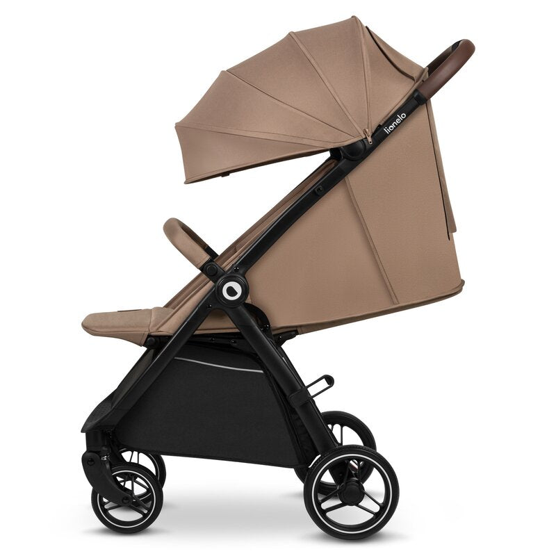 Carucior sport, Lionelo, Ingrid, Capotina impermeabila cu filtru UPF50+, Pana la 22 Kg, Spatar reglabil in 3 pozitii, Include suport pahar si plasa de tantari, Sistem pentru pliere automata, 6 luni+, Bej - gogobaby.ro