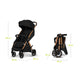 Carucior sport, Lionelo, Ingrid, Capotina impermeabila cu filtru UPF50+, Pana la 22 Kg, Spatar reglabil in 3 pozitii, Include suport pahar si plasa de tantari, Sistem pentru pliere automata, 6 luni+, Negru