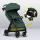 Carucior sport, Lionelo, Ingrid, Capotina impermeabila cu filtru UPF50+, Pana la 22 Kg, Spatar reglabil in 3 pozitii, Include suport pahar si plasa de tantari, Sistem pentru pliere automata, 6 luni+, Verde