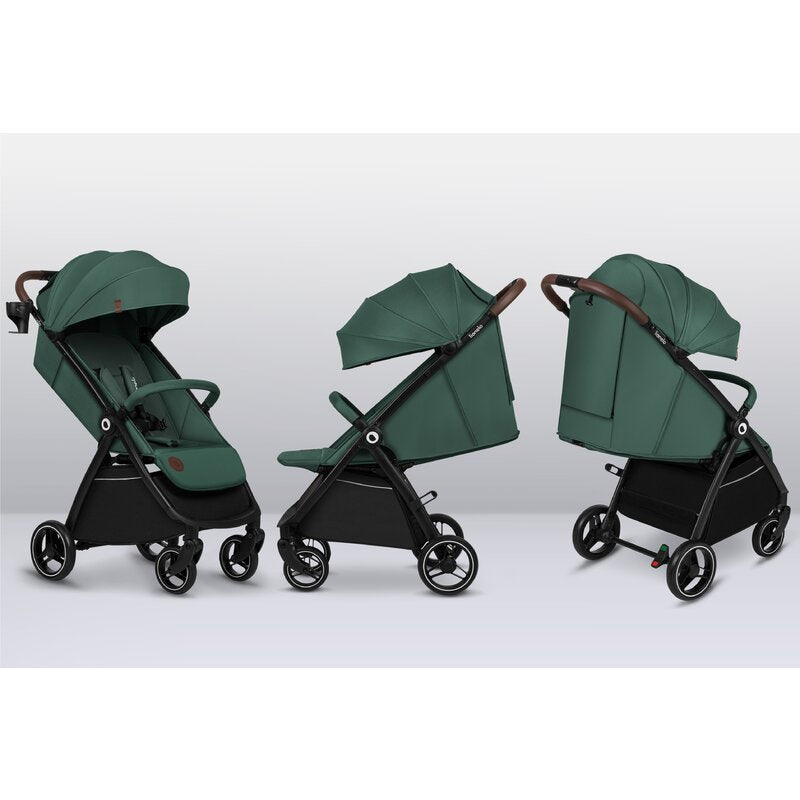 Carucior sport, Lionelo, Ingrid, Capotina impermeabila cu filtru UPF50+, Pana la 22 Kg, Spatar reglabil in 3 pozitii, Include suport pahar si plasa de tantari, Sistem pentru pliere automata, 6 luni+, Verde - gogobaby.ro