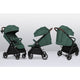 Carucior sport, Lionelo, Ingrid, Capotina impermeabila cu filtru UPF50+, Pana la 22 Kg, Spatar reglabil in 3 pozitii, Include suport pahar si plasa de tantari, Sistem pentru pliere automata, 6 luni+, Verde