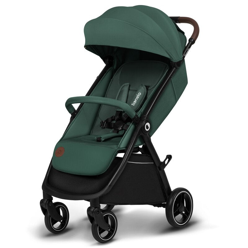 Carucior sport, Lionelo, Ingrid, Capotina impermeabila cu filtru UPF50+, Pana la 22 Kg, Spatar reglabil in 3 pozitii, Include suport pahar si plasa de tantari, Sistem pentru pliere automata, 6 luni+, Verde - gogobaby.ro