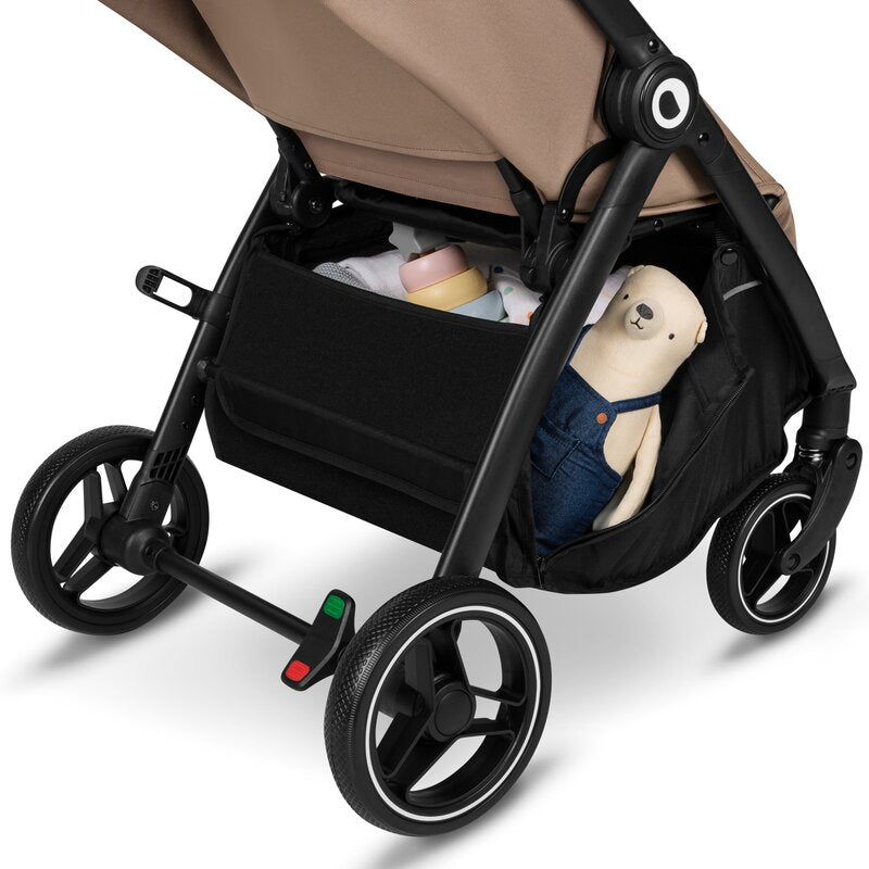 Carucior sport, Lionelo, Ingrid, Capotina impermeabila cu filtru UPF50+, Pana la 22 Kg, Spatar reglabil in 3 pozitii, Include suport pahar si plasa de tantari, Sistem pentru pliere automata, 6 luni+, Bej - gogobaby.ro