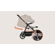 Carucior sport, Lionelo, Iva, Sustine 22 kg, 6 luni+, Capotina mare, Impermeabila, Protectie SPF 50+, 3 pozitii inclinare spatar, 8 pozitii inclinare suport picioare, 5 pozitii reglare maner, Include plasa de tantari si suport pentru biberon, Bej