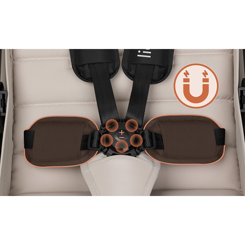 Carucior sport, Lionelo, Iva, Sustine 22 kg, 6 luni+, Capotina mare, Impermeabila, Protectie SPF 50+, 3 pozitii inclinare spatar, 8 pozitii inclinare suport picioare, 5 pozitii reglare maner, Include plasa de tantari si suport pentru biberon, Bej