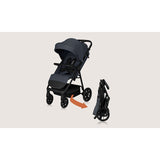 Carucior sport, Lionelo, Iva, Sustine 22 kg, 6 luni+, Capotina mare, Impermeabila, Protectie SPF 50+, 3 pozitii inclinare spatar, 8 pozitii inclinare suport picioare, 5 pozitii reglare maner, Include plasa de tantari si suport pentru biberon, Gri