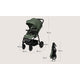 Carucior sport, Lionelo, Iva, Sustine 22 kg, 6 luni+, Capotina mare, Impermeabila, Protectie SPF 50+, 3 pozitii inclinare spatar, 8 pozitii inclinare suport picioare, 5 pozitii reglare maner, Include plasa de tantari si suport pt biberon, Verde
