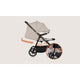 Carucior sport, Lionelo, Iva, Sustine 22 kg, 6 luni+, Capotina mare, Impermeabila, Protectie SPF 50+, 3 pozitii inclinare spatar, 8 pozitii inclinare suport picioare, 5 pozitii reglare maner, Include plasa de tantari si suport pentru biberon, Bej