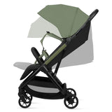 Carucior sport, Lionelo, Julie Air, Greutate redusa - 7.5 kg, Sustine 22 kg, 6 luni+, Capotina impermeabila, Protectie SPF 50+, Include suport sticla, Pliere compacta pentru calatorii, Conform cu EN1888-1 si EN1888-2, Verde Sage
