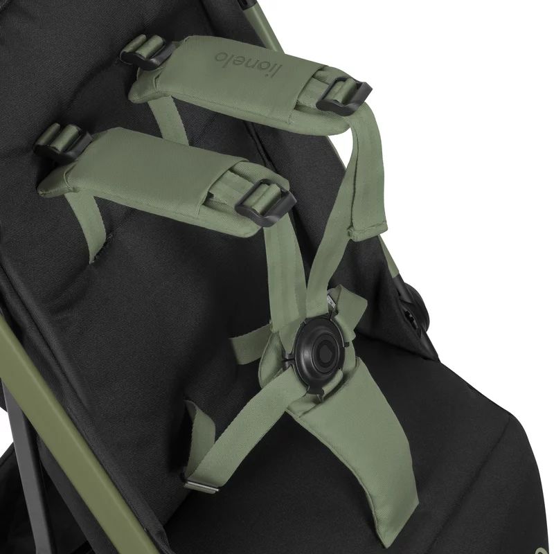 Carucior sport, Lionelo, Julie Air, Greutate redusa - 7.5 kg, Sustine 22 kg, 6 luni+, Capotina impermeabila, Protectie SPF 50+, Include suport sticla, Pliere compacta pentru calatorii, Conform cu EN1888-1 si EN1888-2, Verde Sage