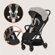 Carucior sport, Lionelo, Julie Air, Greutate redusa - 7.5 kg, Sustine 22 kg, 6 luni+, Capotina impermeabila, Protectie SPF 50+, Include suport sticla, Pliere compacta pentru calatorii, Conform cu EN1888-1 si EN1888-2, Bej
