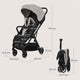 Carucior sport, Lionelo, Julie Air, Greutate redusa - 7.5 kg, Sustine 22 kg, 6 luni+, Capotina impermeabila, Protectie SPF 50+, Include suport sticla, Pliere compacta pentru calatorii, Conform cu EN1888-1 si EN1888-2, Bej
