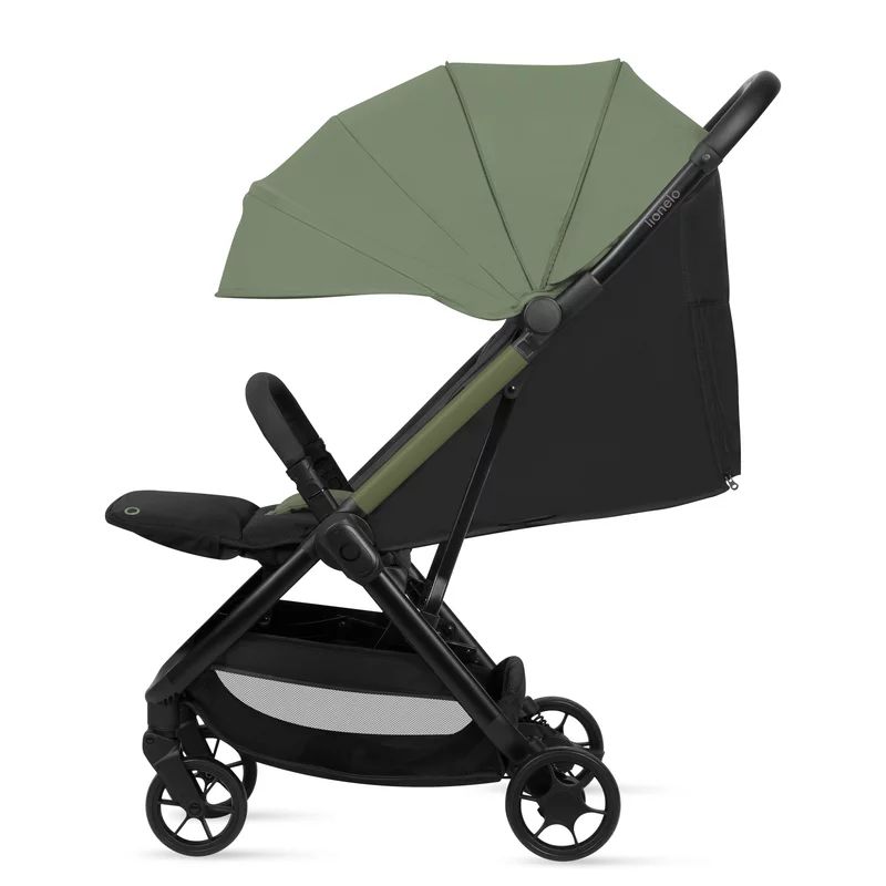 Carucior sport, Lionelo, Julie Air, Greutate redusa - 7.5 kg, Sustine 22 kg, 6 luni+, Capotina impermeabila, Protectie SPF 50+, Include suport sticla, Pliere compacta pentru calatorii, Conform cu EN1888-1 si EN1888-2, Verde Sage