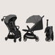 Carucior sport, Lionelo, Julie Air, Greutate redusa - 7.5 kg, Sustine 22 kg, 6 luni+, Capotina impermeabila, Protectie SPF 50+, Include suport sticla, Pliere compacta pentru calatorii, Conform cu EN1888-1 si EN1888-2, Gri