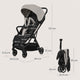Carucior sport, Lionelo, Julie Air, Greutate redusa - 7.5 kg, Sustine 22 kg, 6 luni+, Capotina impermeabila, Protectie SPF 50+, Include suport sticla, Pliere compacta pentru calatorii, Conform cu EN1888-1 si EN1888-2, Bej