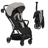 Carucior sport, Lionelo, Julie Air, Greutate redusa - 7.5 kg, Sustine 22 kg, 6 luni+, Capotina impermeabila, Protectie SPF 50+, Include suport sticla, Pliere compacta pentru calatorii, Conform cu EN1888-1 si EN1888-2, Bej