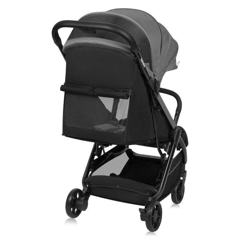 Carucior sport, Lionelo, Julie Air, Greutate redusa - 7.5 kg, Sustine 22 kg, 6 luni+, Capotina impermeabila, Protectie SPF 50+, Include suport sticla, Pliere compacta pentru calatorii, Conform cu EN1888-1 si EN1888-2, Gri