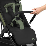 Carucior sport, Lionelo, Julie Air, Greutate redusa - 7.5 kg, Sustine 22 kg, 6 luni+, Capotina impermeabila, Protectie SPF 50+, Include suport sticla, Pliere compacta pentru calatorii, Conform cu EN1888-1 si EN1888-2, Verde Sage