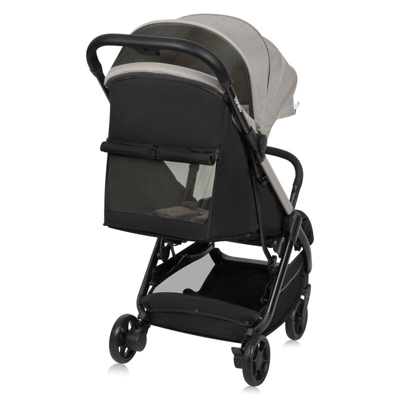 Carucior sport, Lionelo, Julie Air, Greutate redusa - 7.5 kg, Sustine 22 kg, 6 luni+, Capotina impermeabila, Protectie SPF 50+, Include suport sticla, Pliere compacta pentru calatorii, Conform cu EN1888-1 si EN1888-2, Bej